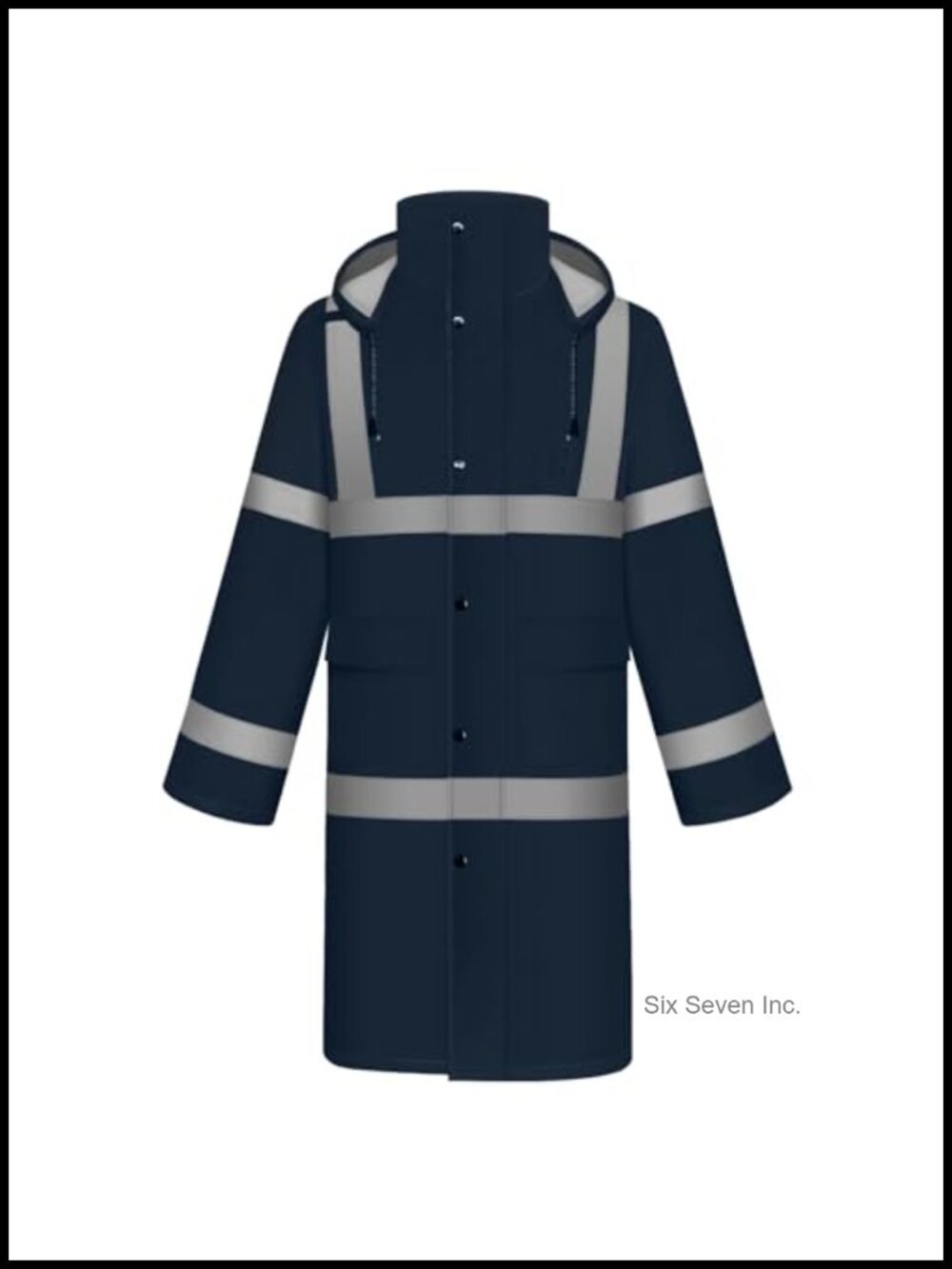 TCCFCCT Heavy Duty Rain Suit Waterproof Hi Vis Reflective Safety Coat